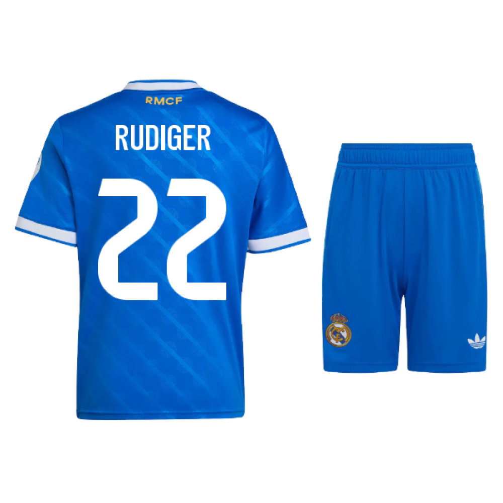 2025-2026 Real Madrid Third Mini Kit (Rudiger 22)