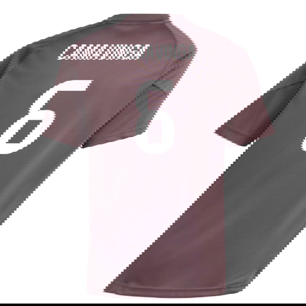 2025-2026 Real Madrid Training Jersey (Shadow Fig) - Kids (Camavinga 6)