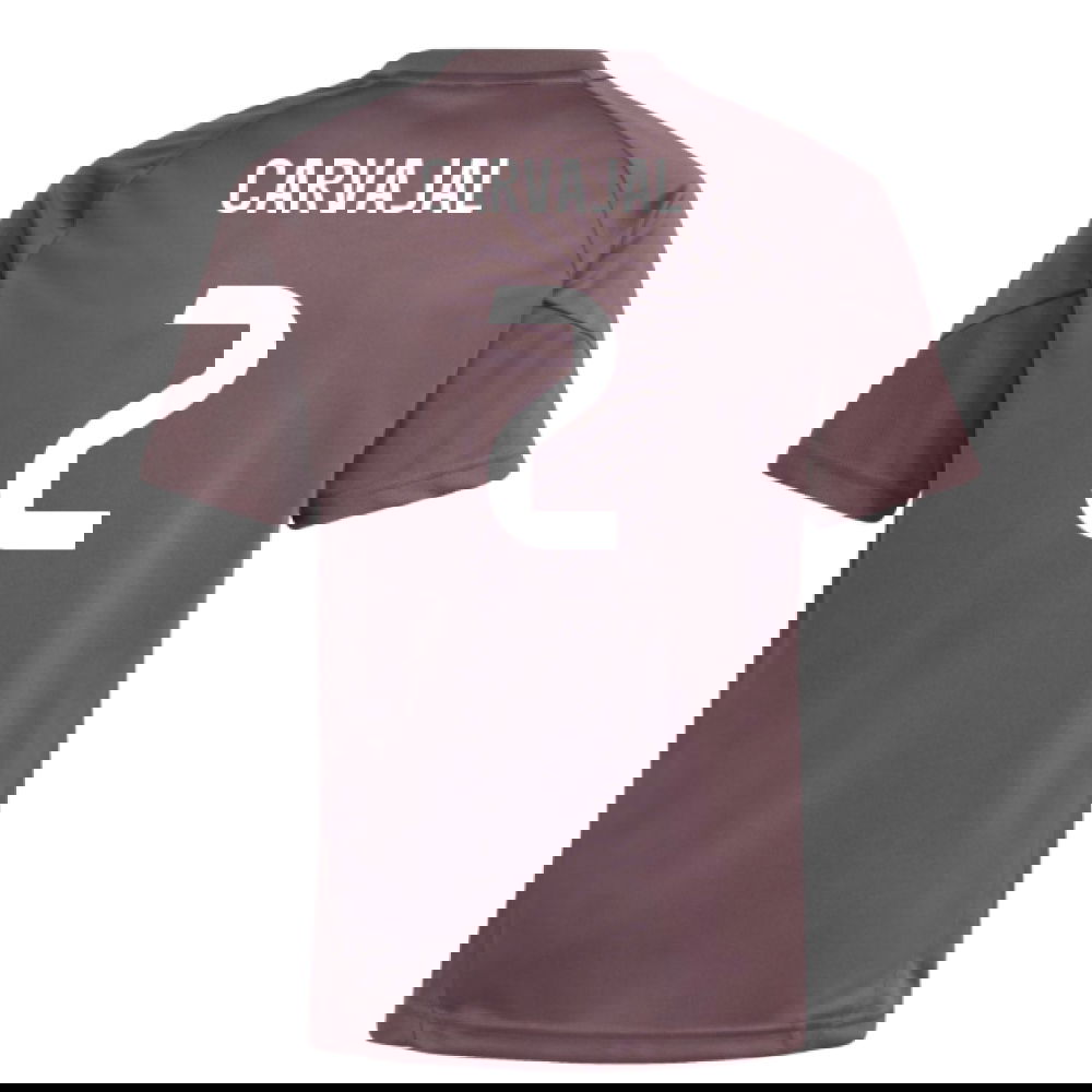 2025-2026 Real Madrid Training Jersey (Shadow Fig) - Kids (Carvajal 2)