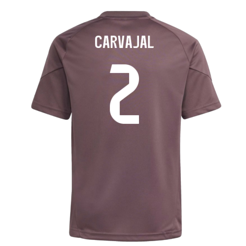 2025-2026 Real Madrid Training Jersey (Shadow Fig) - Kids (Carvajal 2)