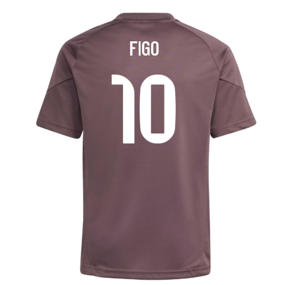 2025-2026 Real Madrid Training Jersey (Shadow Fig) - Kids (Figo 10)