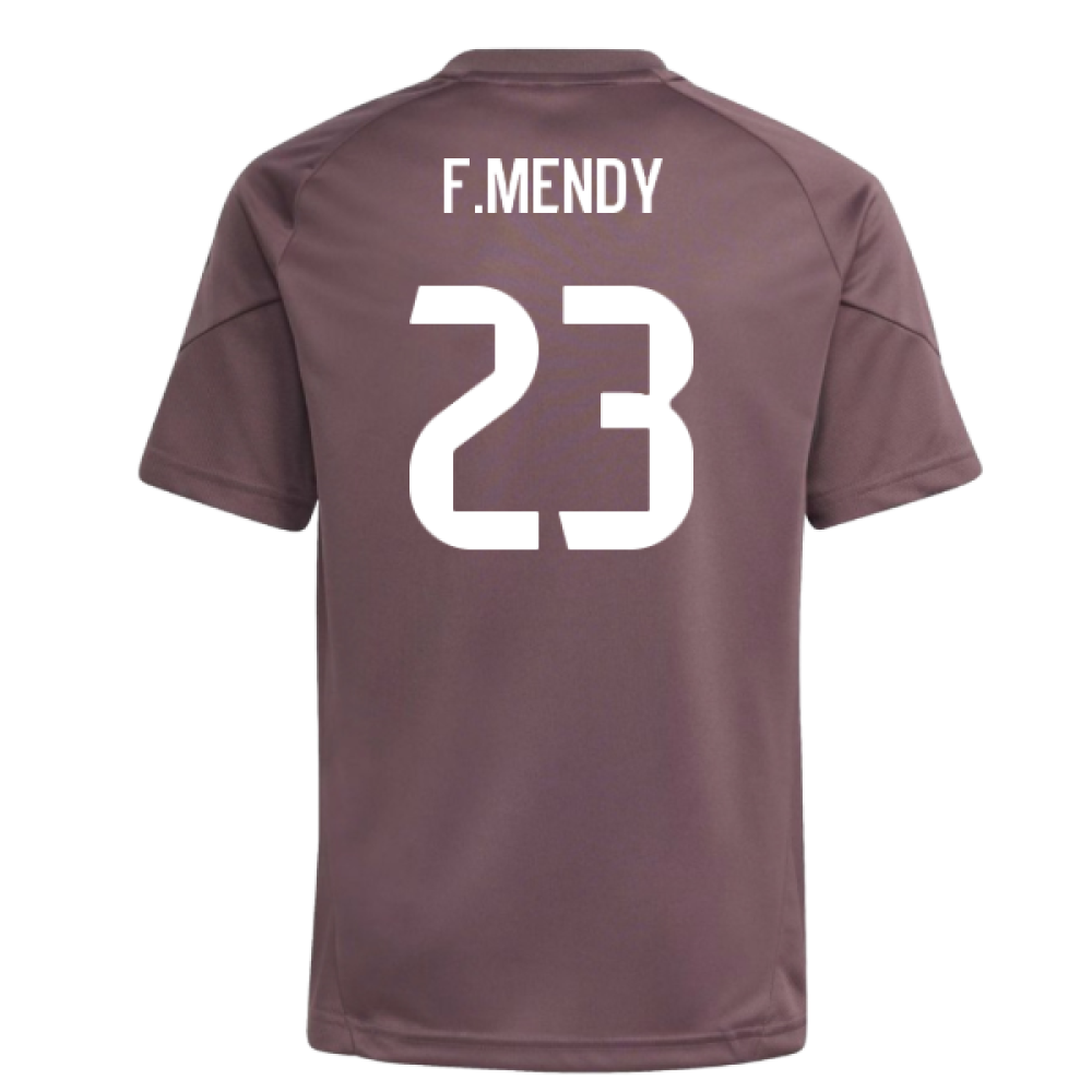 2025-2026 Real Madrid Training Jersey (Shadow Fig) - Kids (F.Mendy 23)