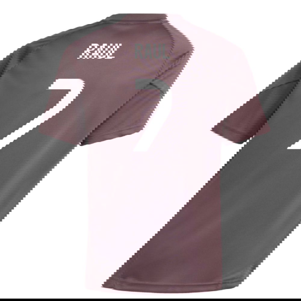 2025-2026 Real Madrid Training Jersey (Shadow Fig) - Kids (Raul 7)