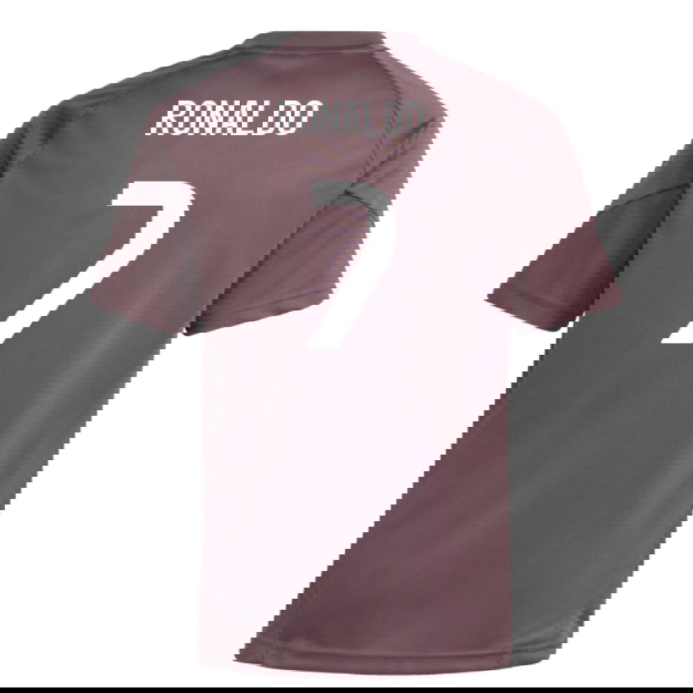 2025-2026 Real Madrid Training Jersey (Shadow Fig) - Kids (Ronaldo 7)