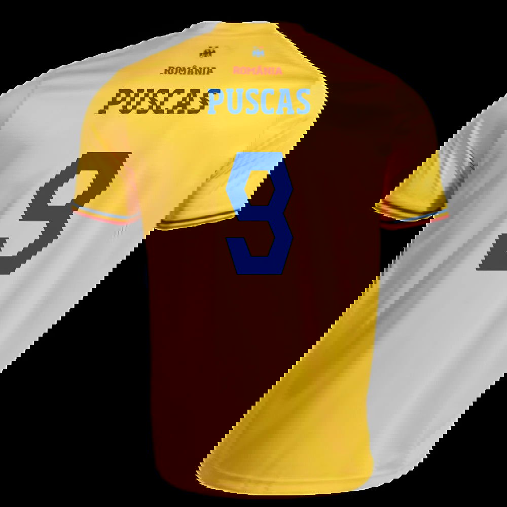 2025-2026 Romania Home Replica Shirt (Puscas 9)