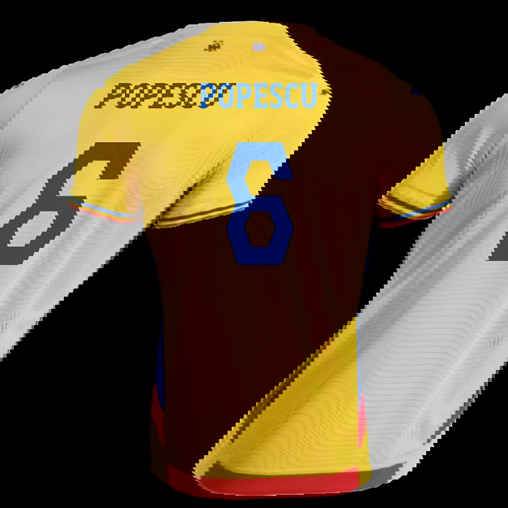 2025-2026 Romania Home Shirt (Popescu 6)