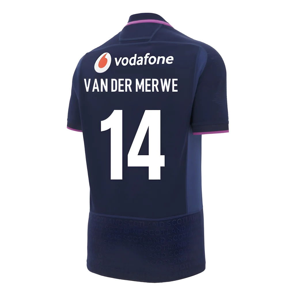 2025-2026 Scotland Home Rugby Shirt (Kids) (Van Der Merwe 14)
