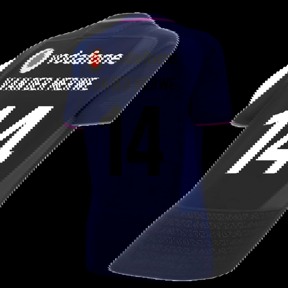 2025-2026 Scotland Rugby Poly Replica Shirt (Womens) (Van Der Merwe 14)