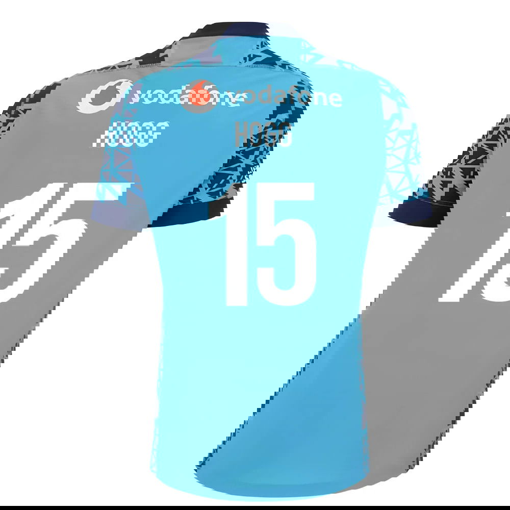 2025-2026 Scotland Rugby Training Jersey (Navy-Sky) - Kids (Hogg 15)