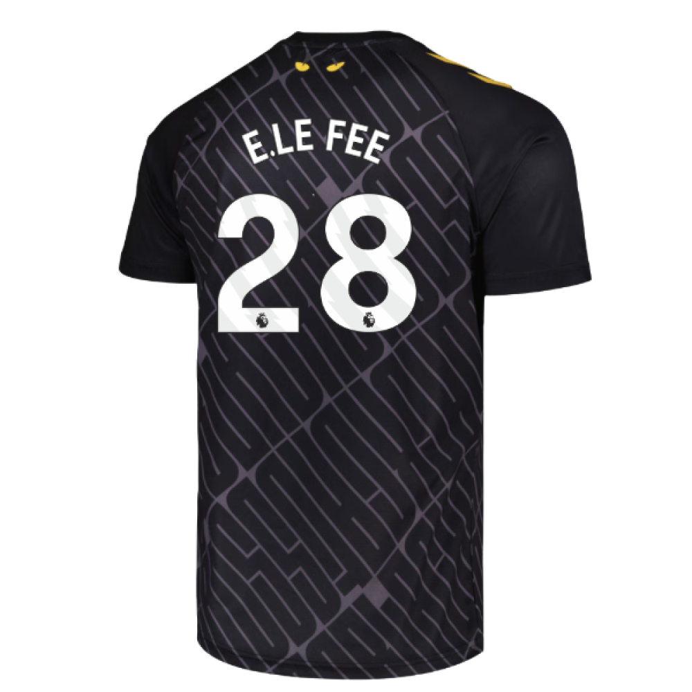 2025-2026 Sunderland Third Pre Match Shirt (Black) (E.Le Fee 28)