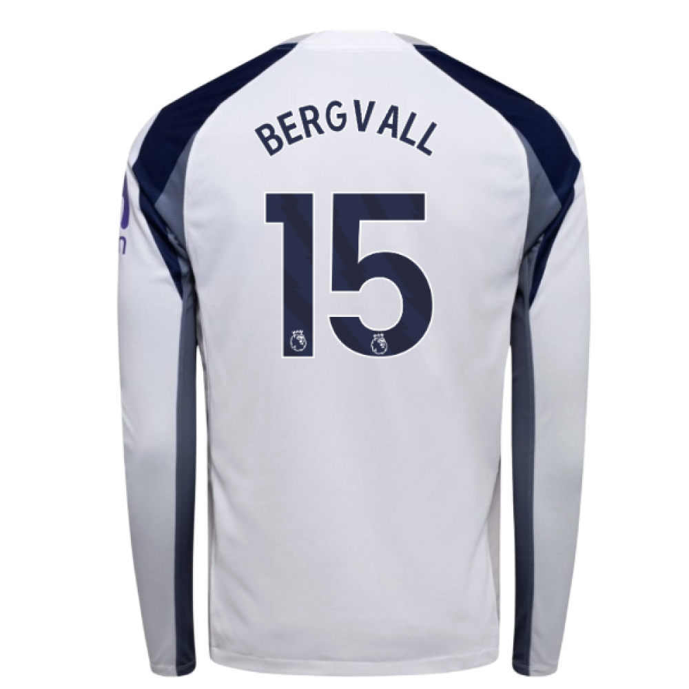 2025-2026 Tottenham Long Sleeve Home Shirt (Bergvall 15)