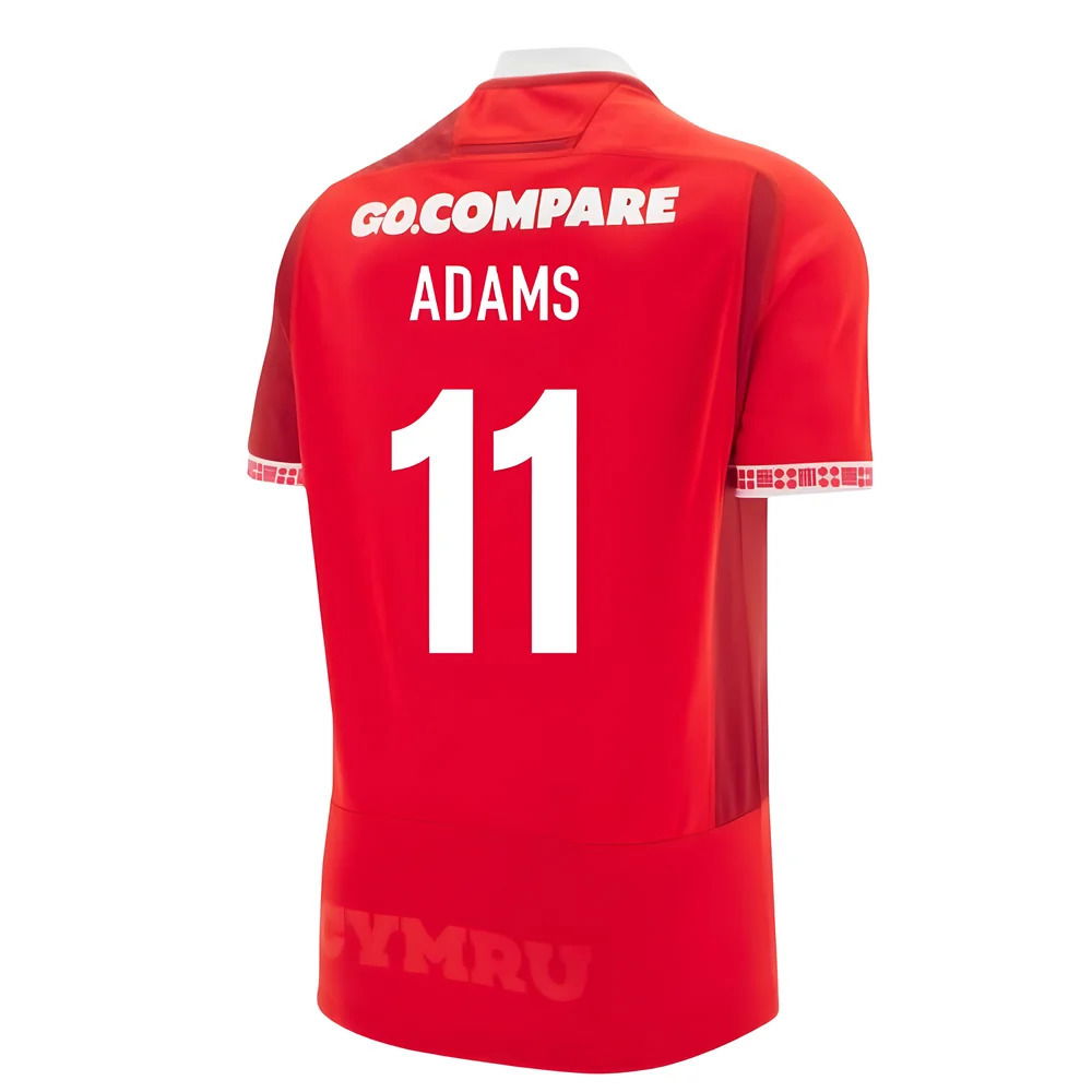 2025-2026 Wales WRU Home Replica Rugby Shirt (Adams 11)