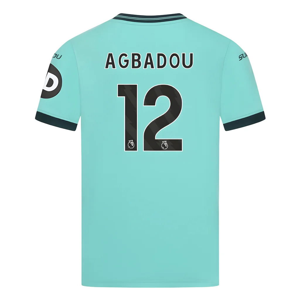 2025-2026 Wolves Away Shirt (Kids) (Agbadou 12)