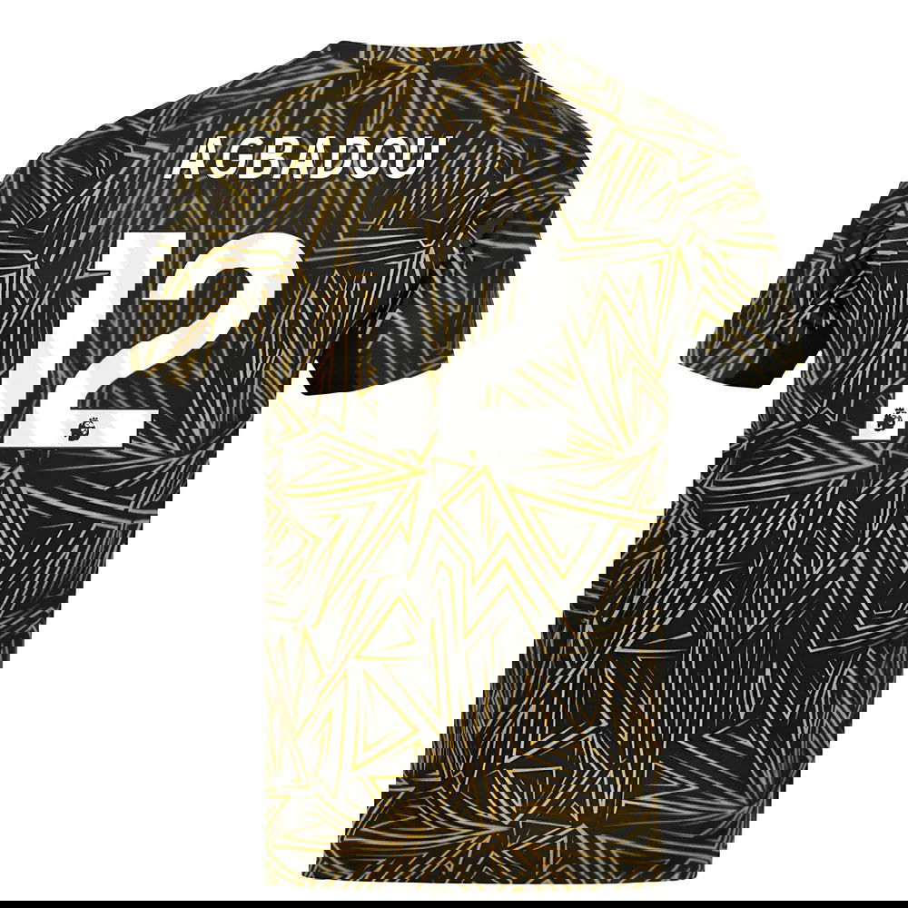 2025-2026 Wolves Home Pre-Match Shirt (Black) (Agbadou 12)