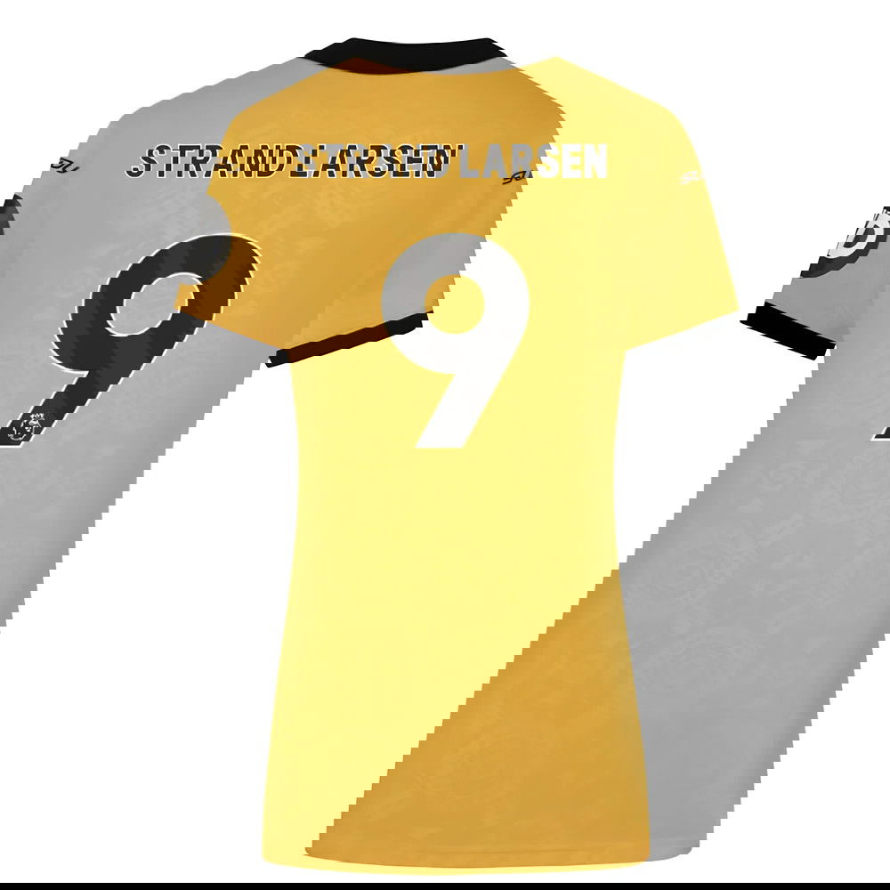 2025-2026 Wolves Home Shirt (Womens) (Strand Larsen 9)
