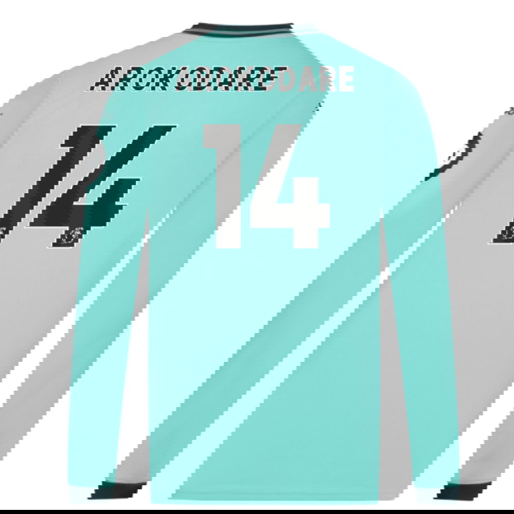 2025-2026 Wolves Long Sleeve Away Shirt (Arokodare 14)