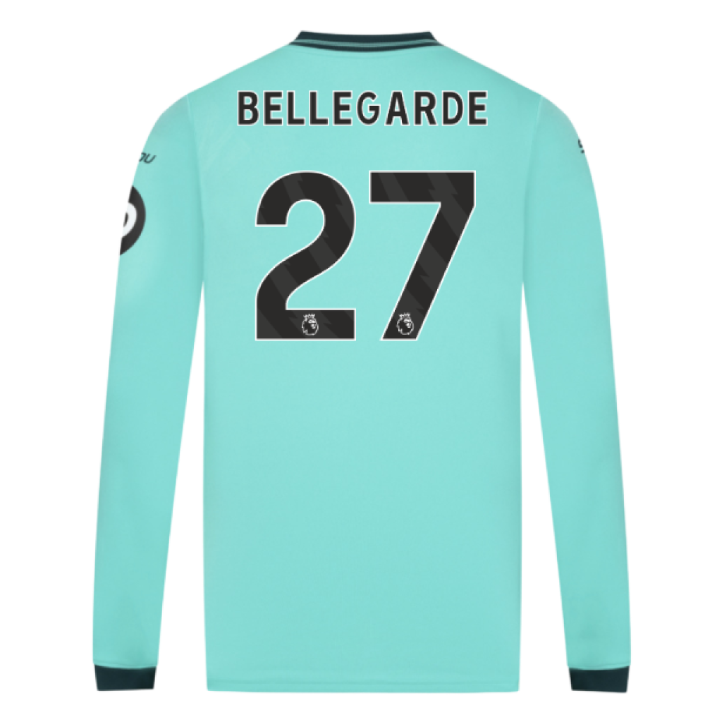 2025-2026 Wolves Long Sleeve Away Shirt (Bellegarde 27)