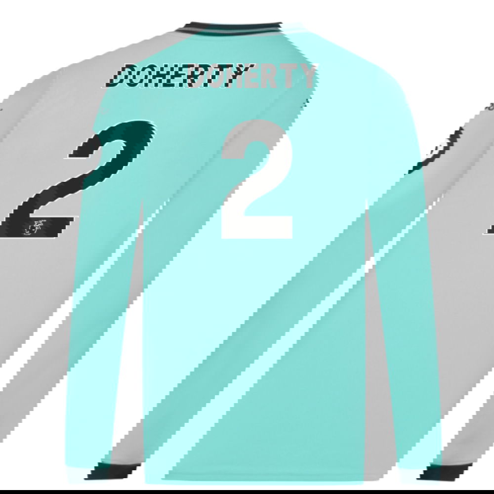 2025-2026 Wolves Long Sleeve Away Shirt (Doherty 2)