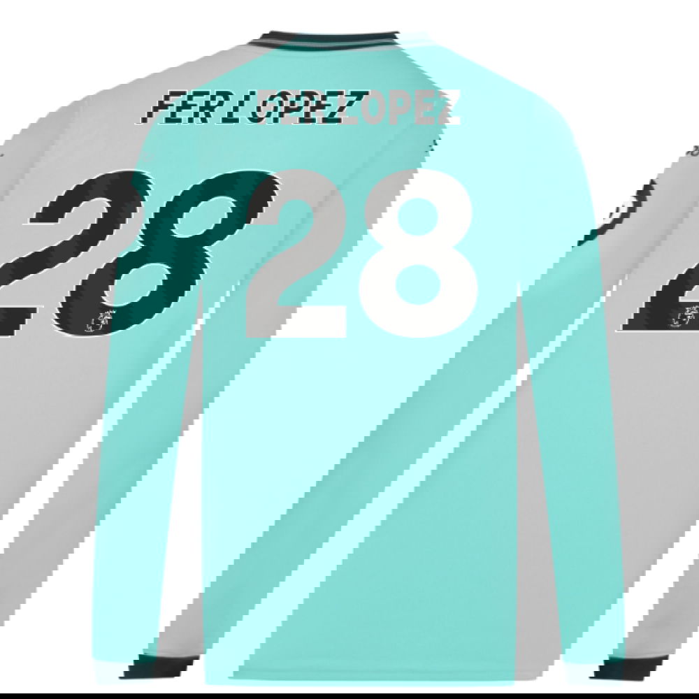 2025-2026 Wolves Long Sleeve Away Shirt (Fer Lopez 28)