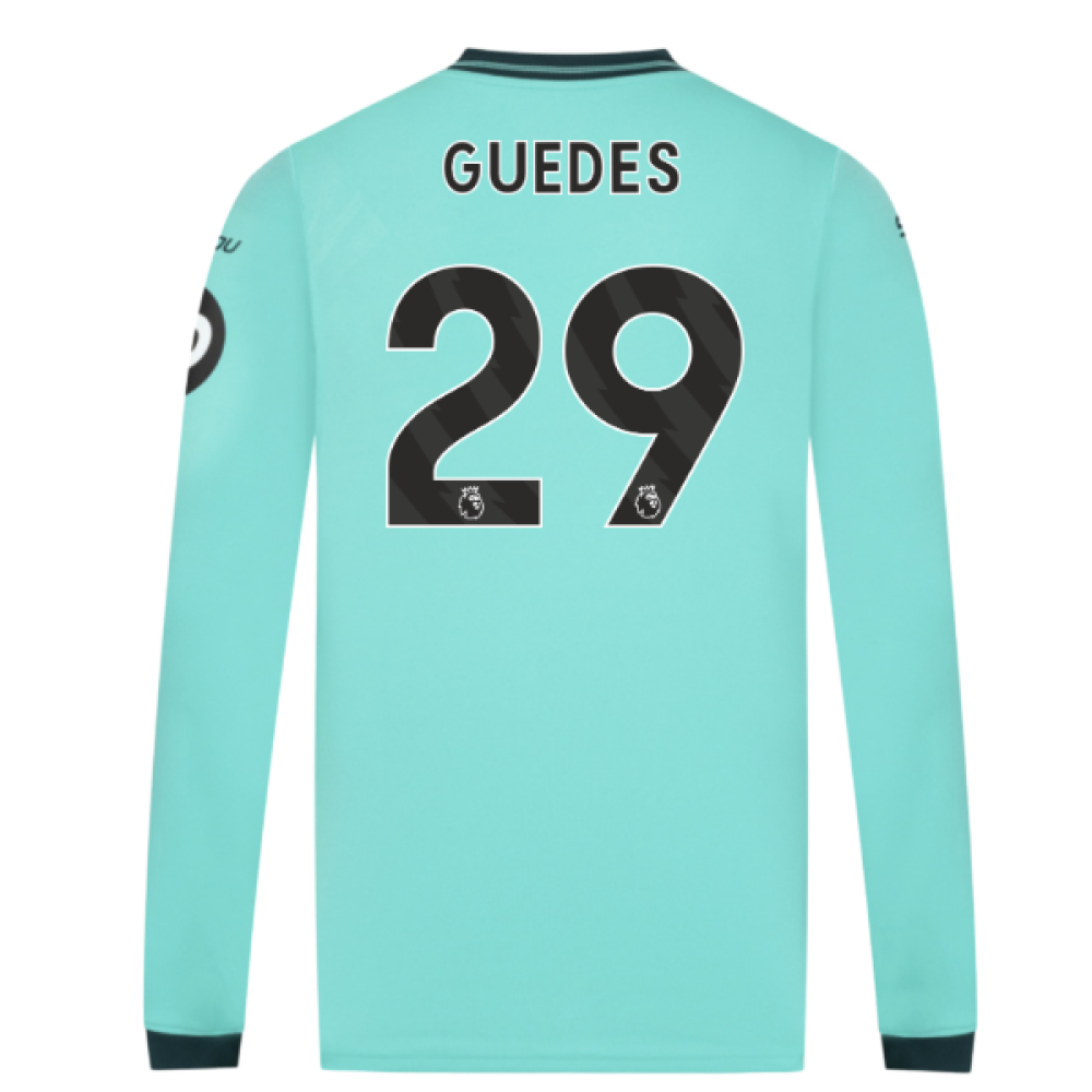 2025-2026 Wolves Long Sleeve Away Shirt (Guedes 29)
