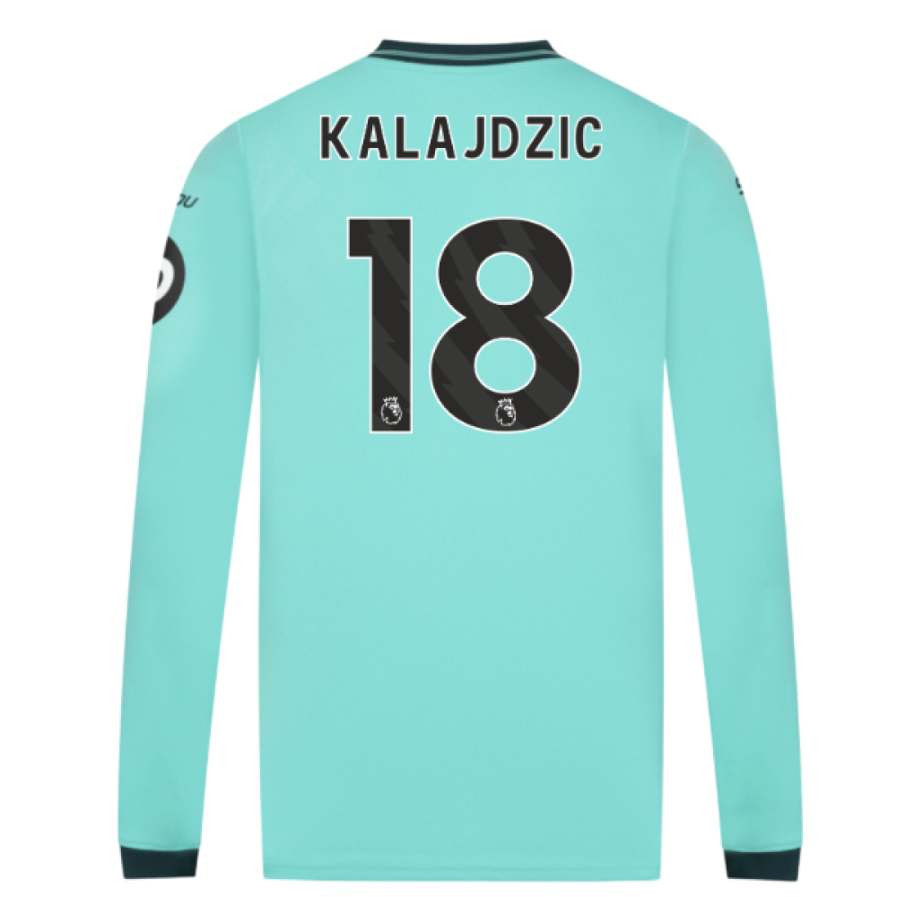 2025-2026 Wolves Long Sleeve Away Shirt (Kalajdzic 18)