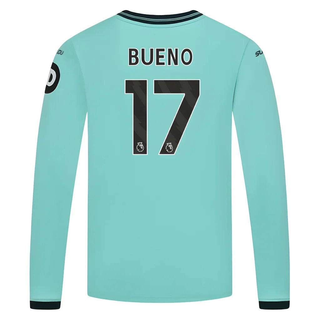 2025-2026 Wolves Long Sleeve Away Shirt (Kids) (Bueno 17)