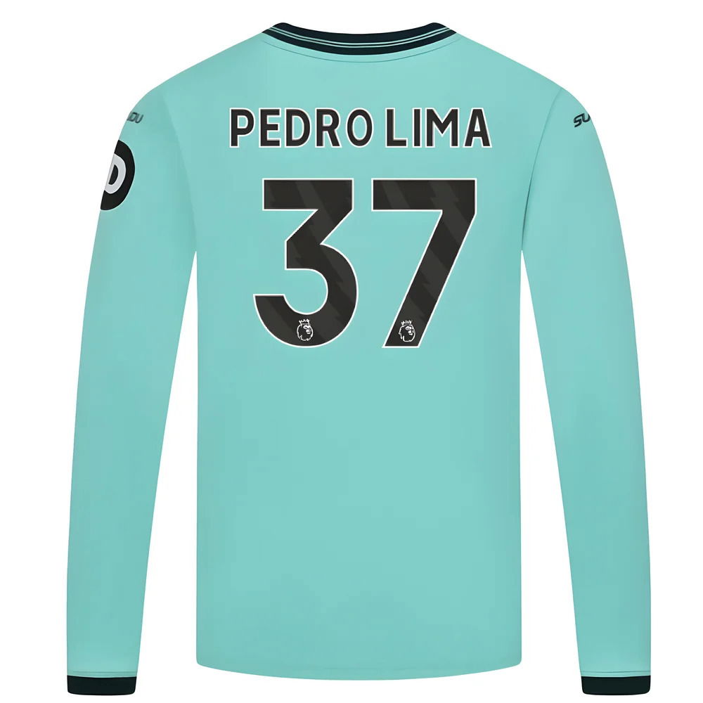 2025-2026 Wolves Long Sleeve Away Shirt (Kids) (Pedro Lima 37)