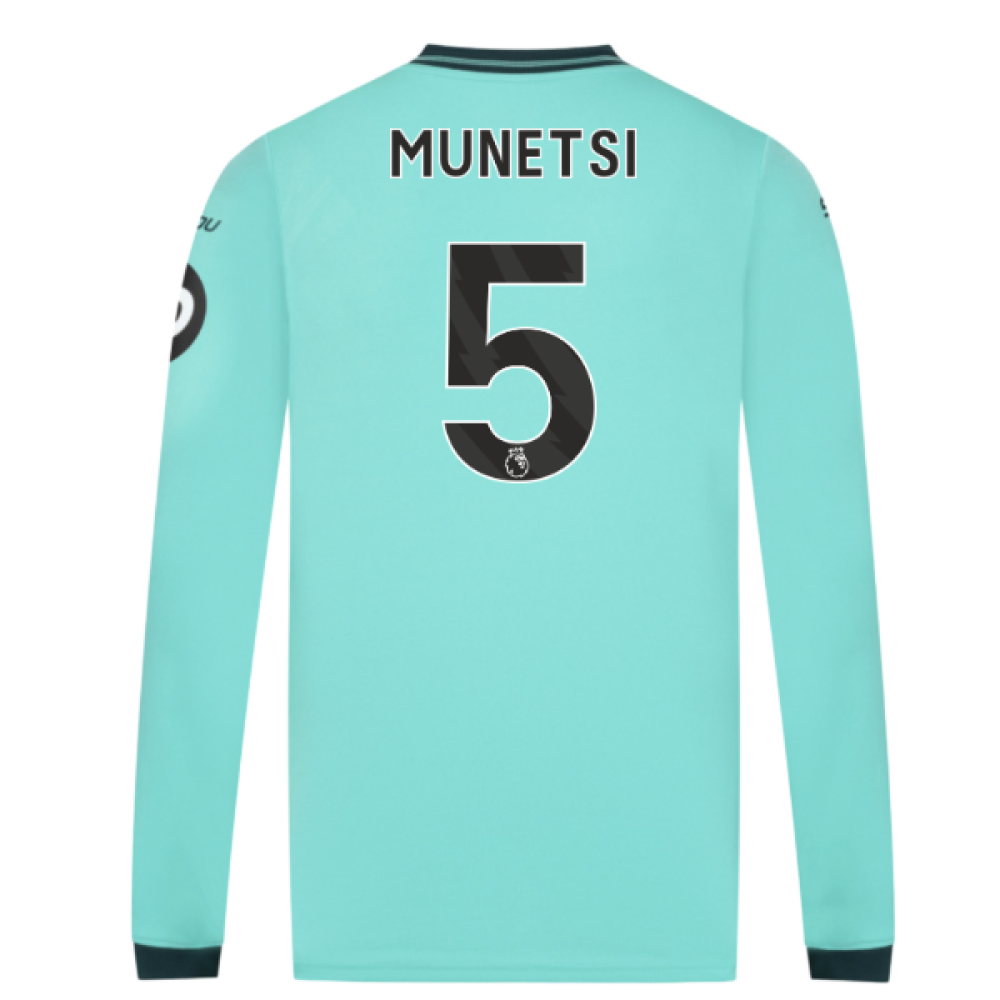 2025-2026 Wolves Long Sleeve Away Shirt (Munetsi 5)