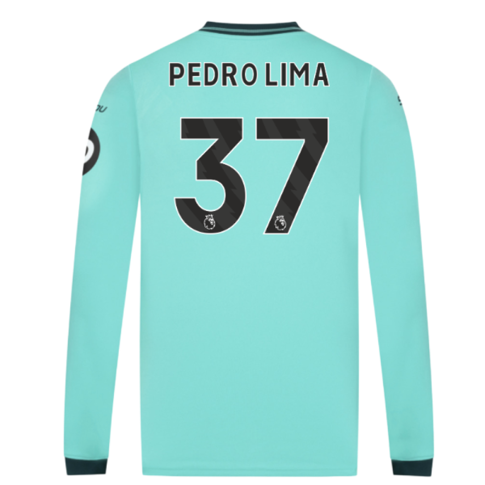 2025-2026 Wolves Long Sleeve Away Shirt (Pedro Lima 37)