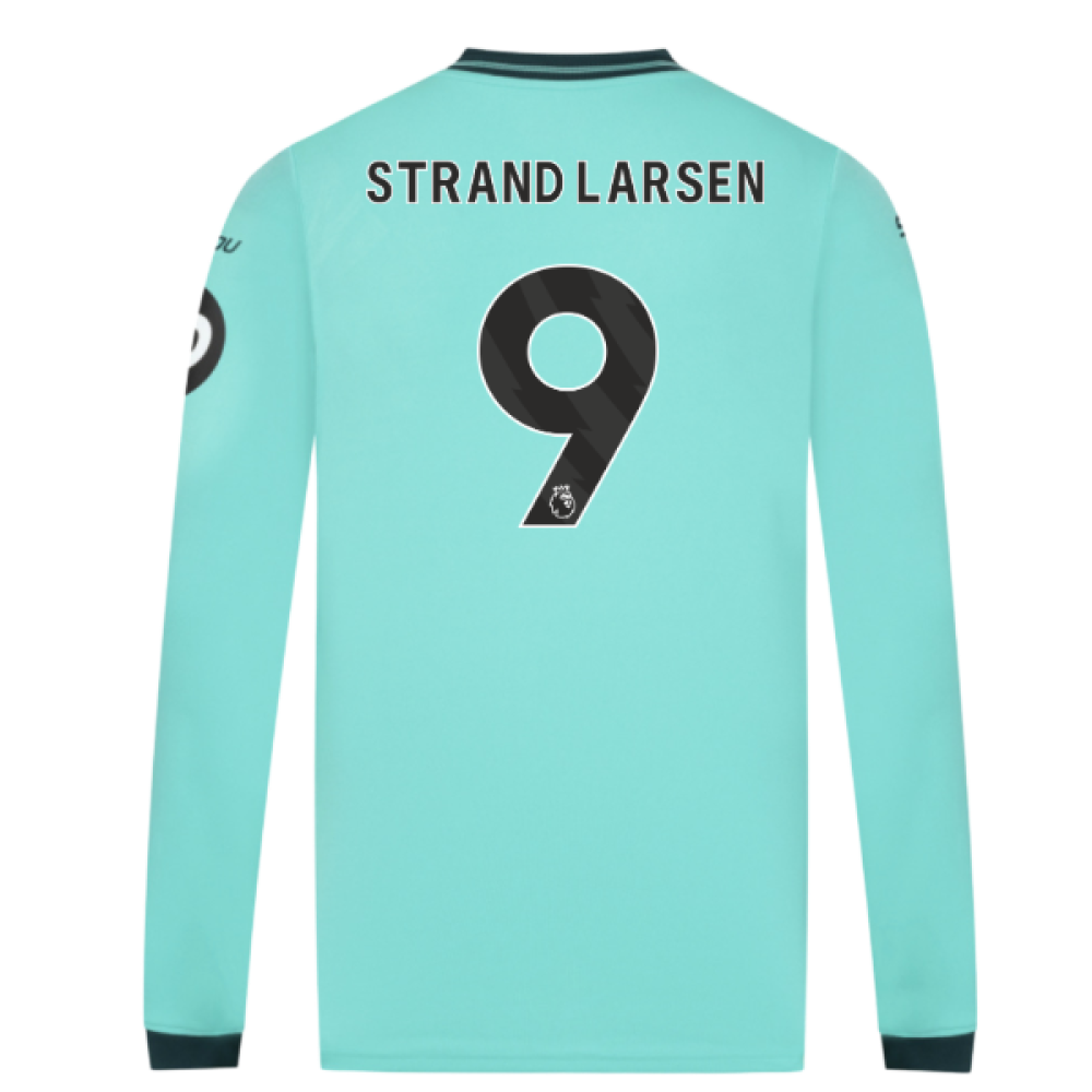 2025-2026 Wolves Long Sleeve Away Shirt (Strand Larsen 9)