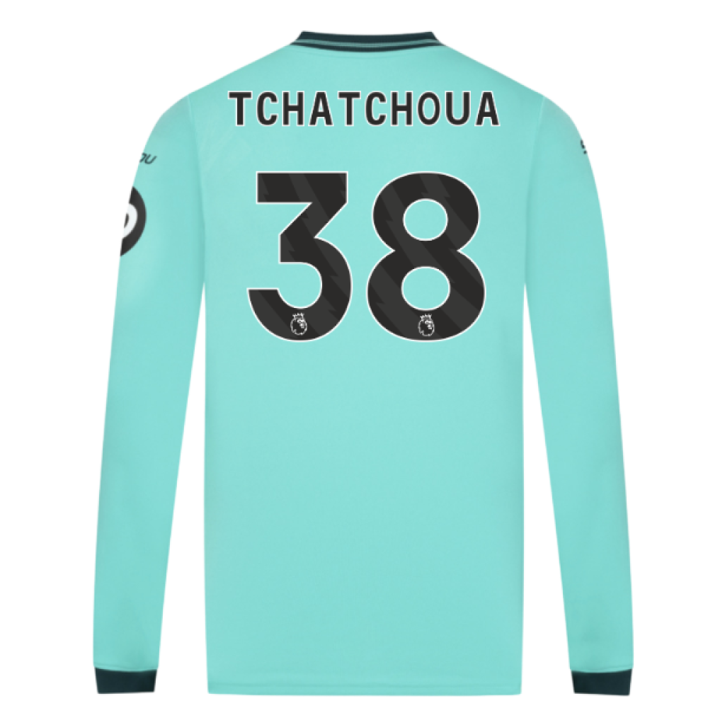 2025-2026 Wolves Long Sleeve Away Shirt (Tchatchoua 38)