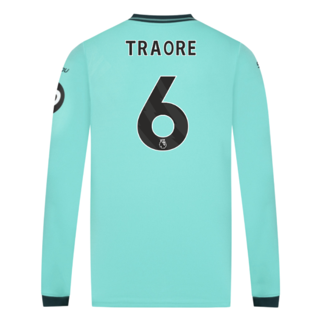 2025-2026 Wolves Long Sleeve Away Shirt (Traore 6)