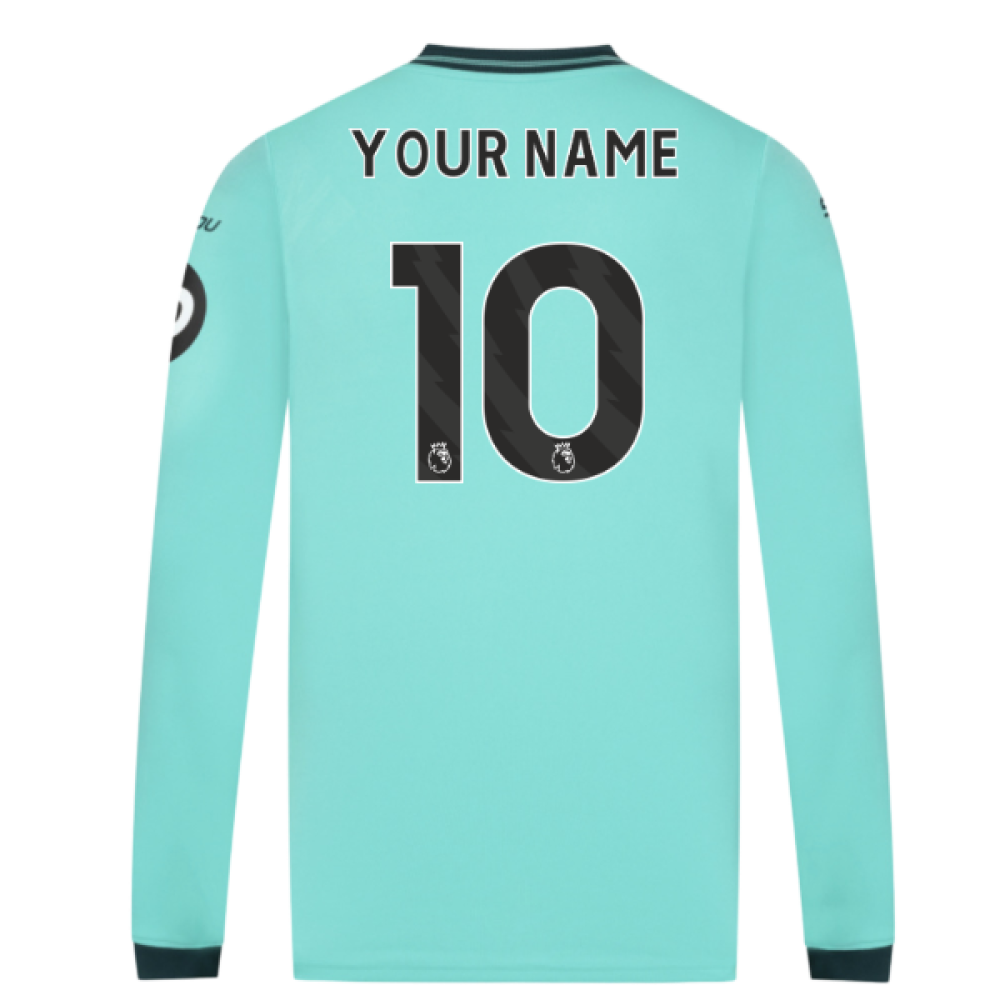2025-2026 Wolves Long Sleeve Away Shirt (Your Name)