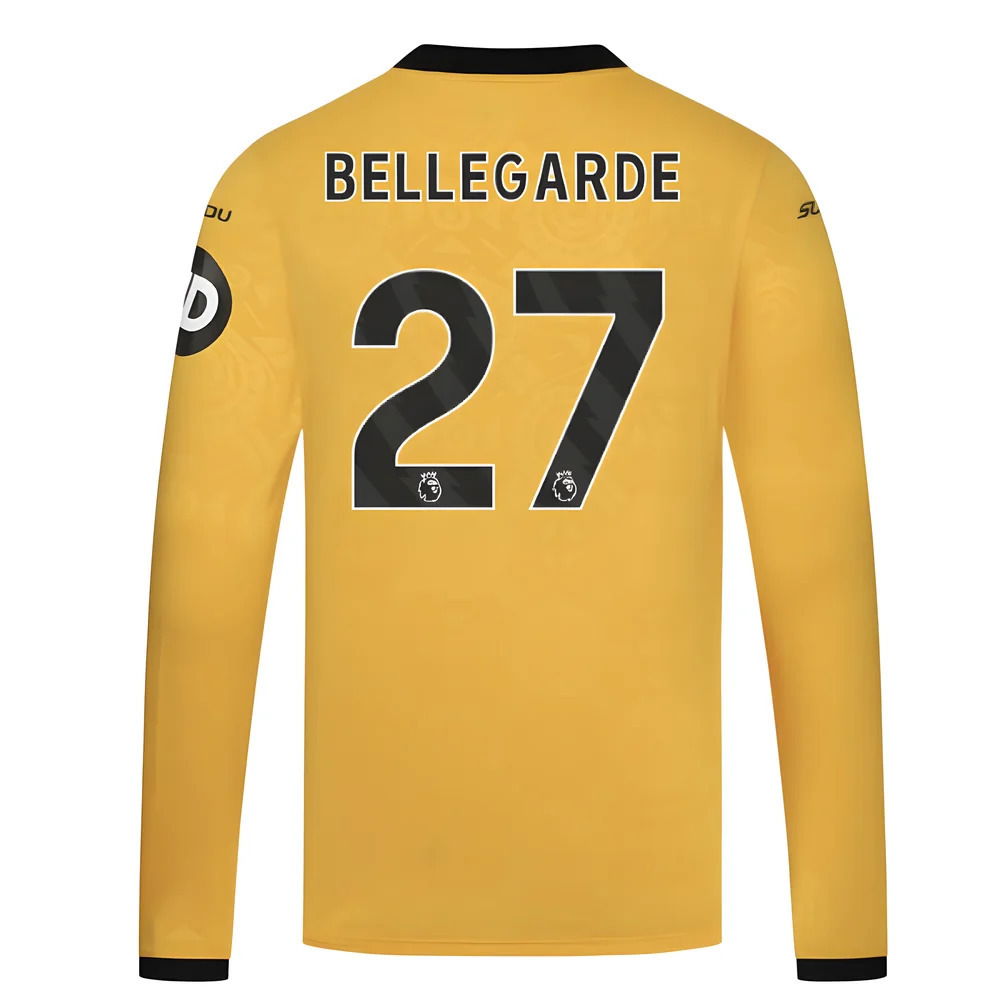 2025-2026 Wolves Long Sleeve Home Shirt (Bellegarde 27)