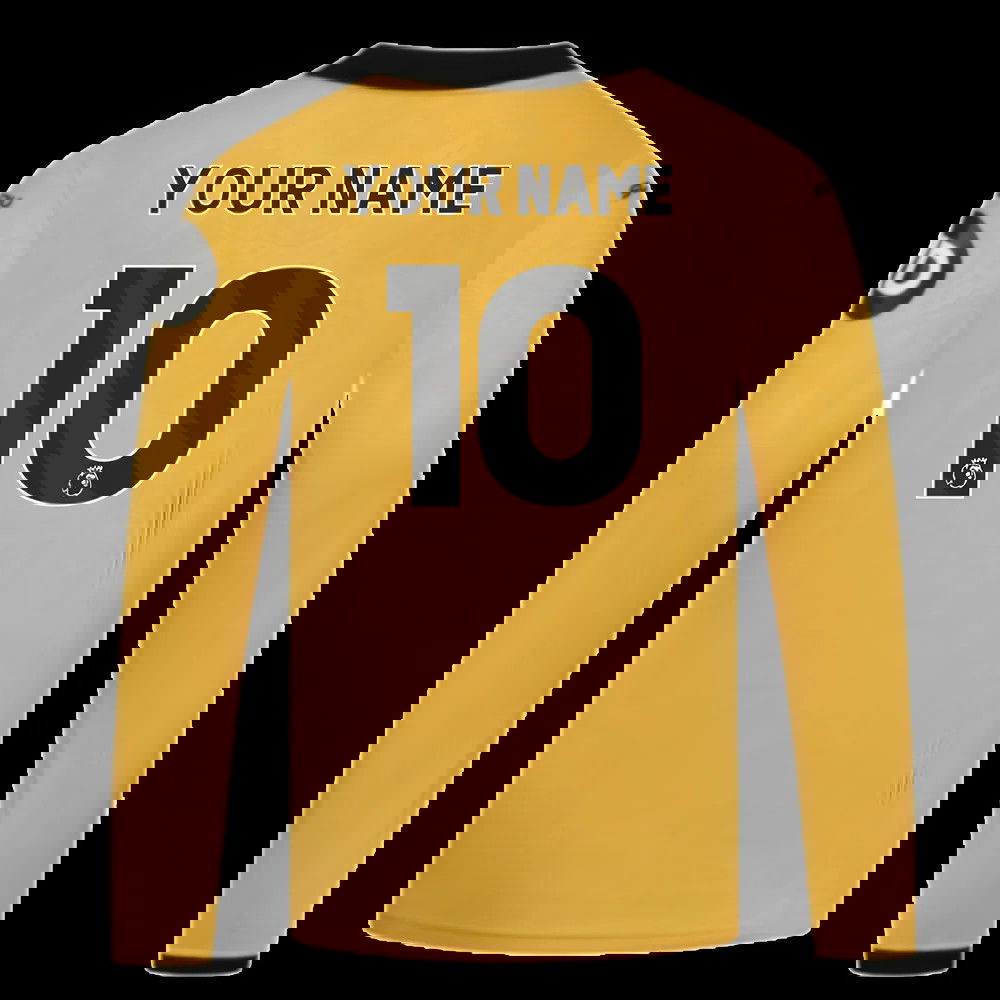 2025-2026 Wolves Long Sleeve Home Shirt - Kids (Your Name)