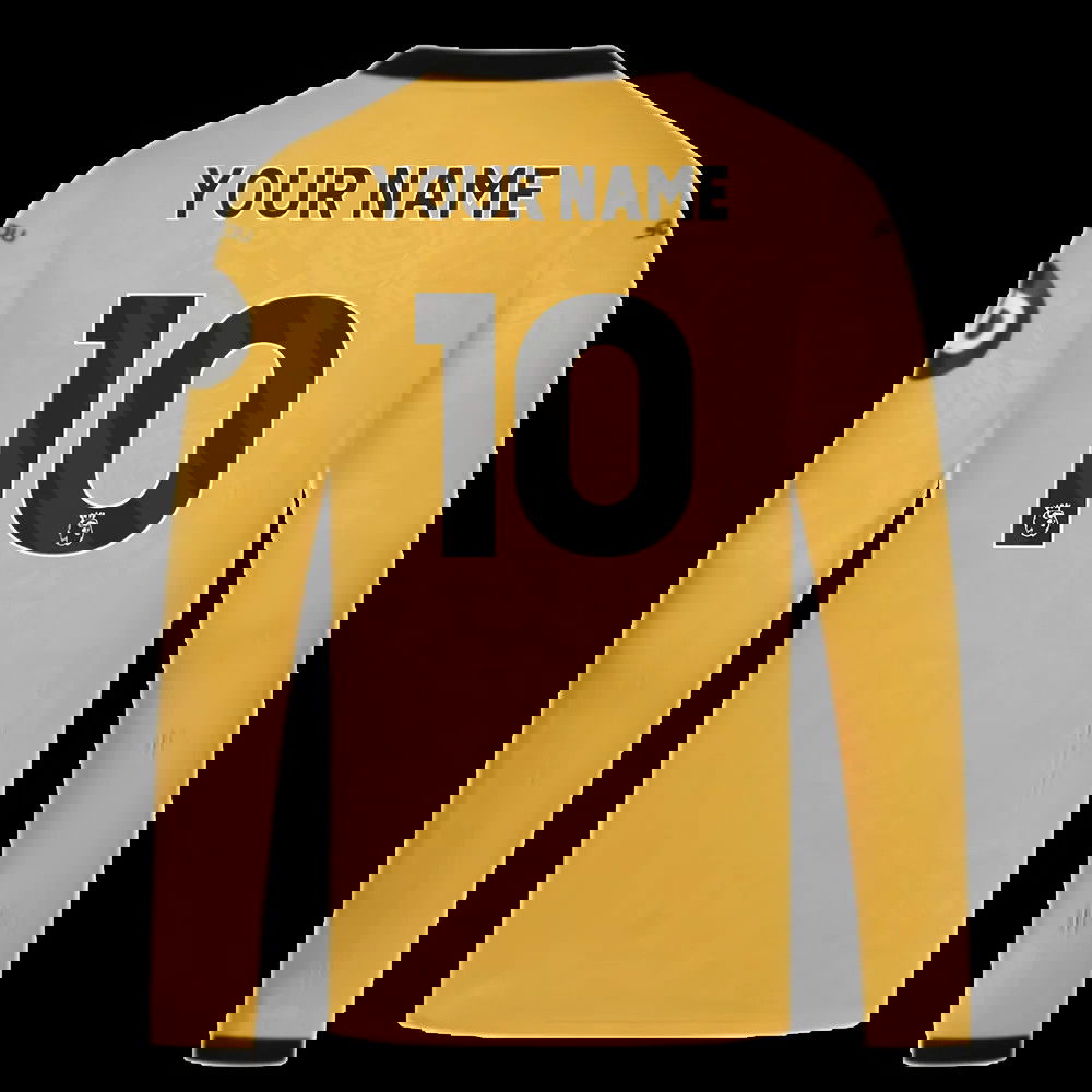 2025-2026 Wolves Long Sleeve Home Shirt (Your Name)