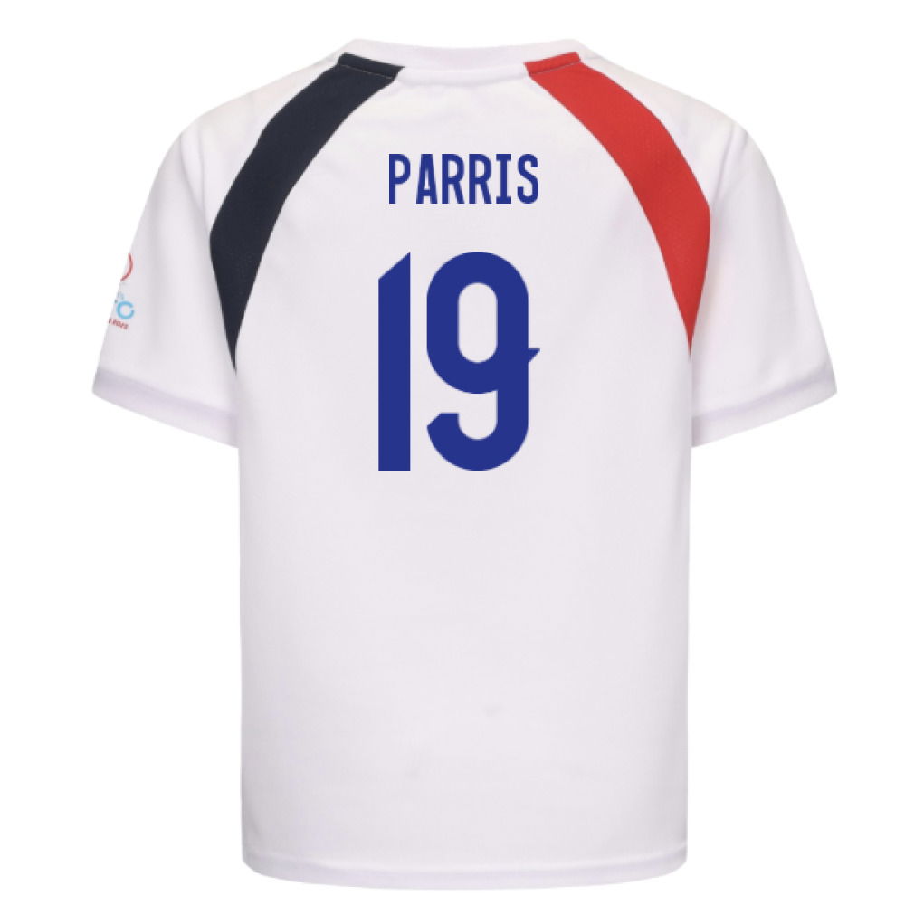 2025 England WEC Poly T-Shirt (White) - Kids (PARRIS 19)