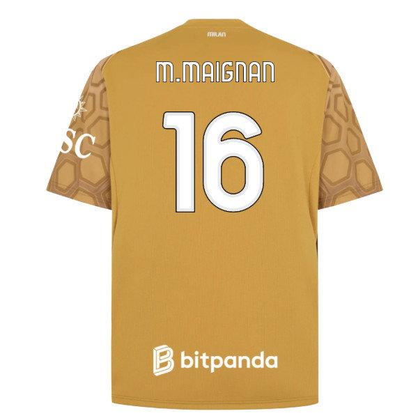 2026-2027 AC Milan Home Goalkeeper Shirt (Gold) (M.Maignan 16)
