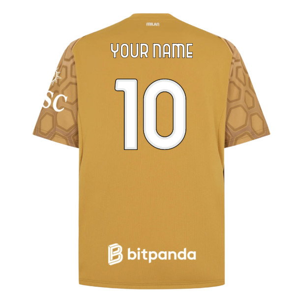 2026-2027 AC Milan Home Goalkeeper Shirt (Gold) (Your Name)