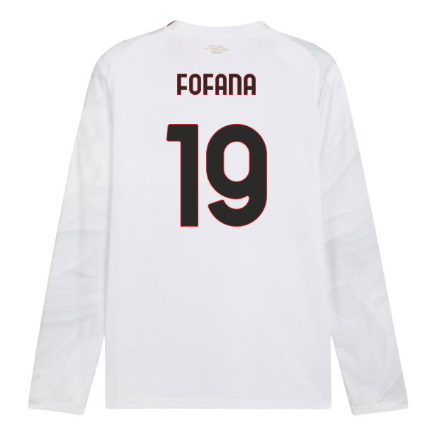 2026-2027 AC Milan Long Sleeve Away Shirt (Fofana 19)