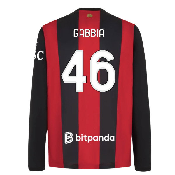 2026-2027 AC Milan Long Sleeve Home Shirt (Gabbia 46)