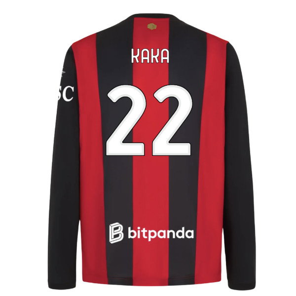 2026-2027 AC Milan Long Sleeve Home Shirt (Kaka 22)