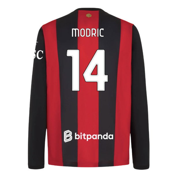 2026-2027 AC Milan Long Sleeve Home Shirt (Modric 14)