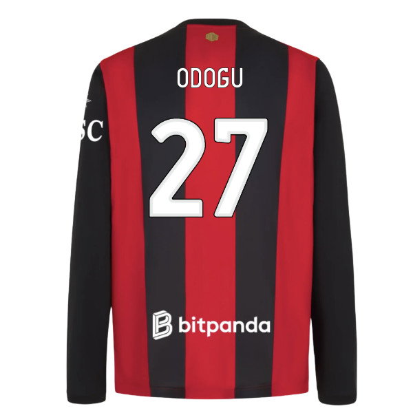 2026-2027 AC Milan Long Sleeve Home Shirt (Odogu 27)