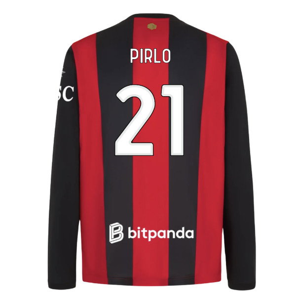 2026-2027 AC Milan Long Sleeve Home Shirt (Pirlo 21)
