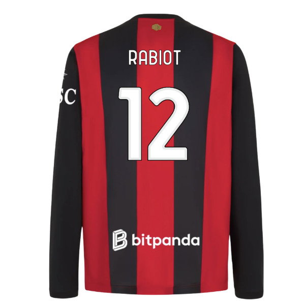 2026-2027 AC Milan Long Sleeve Home Shirt (Rabiot 12)