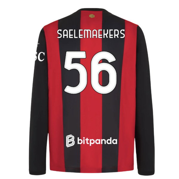 2026-2027 AC Milan Long Sleeve Home Shirt (Saelemaekers 56)