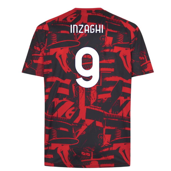 2026-2027 AC Milan Warm Up Jersey (Red) (Inzaghi 9)