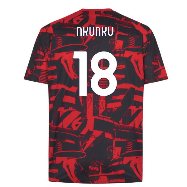 2026-2027 AC Milan Warm Up Jersey (Red) (Nkunku 18)