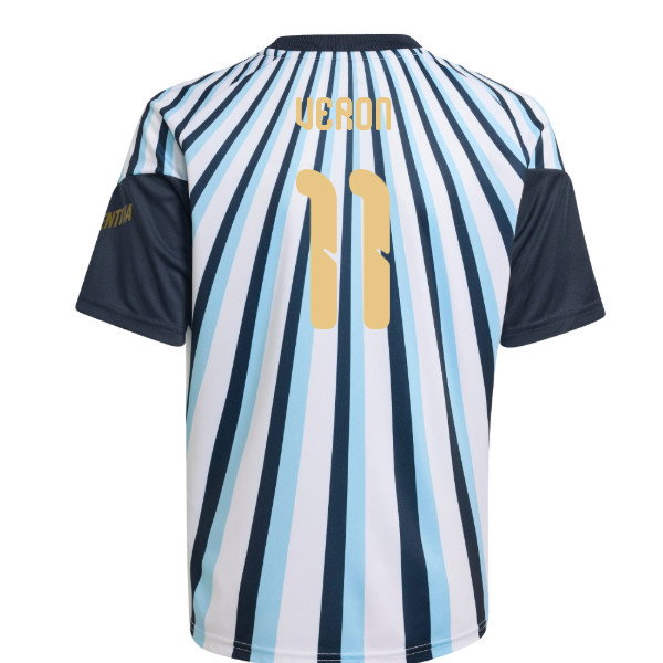 2026-2027 Argentina Home Pre-Match Shirt (White) - Kids (Veron 11)
